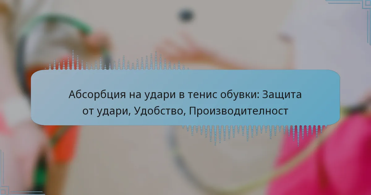 Абсорбция на удари в тенис обувки: Защита от удари, Удобство, Производителност