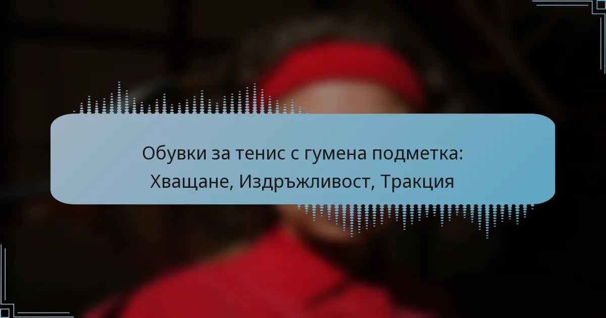 Обувки за тенис с гумена подметка: Хващане, Издръжливост, Тракция