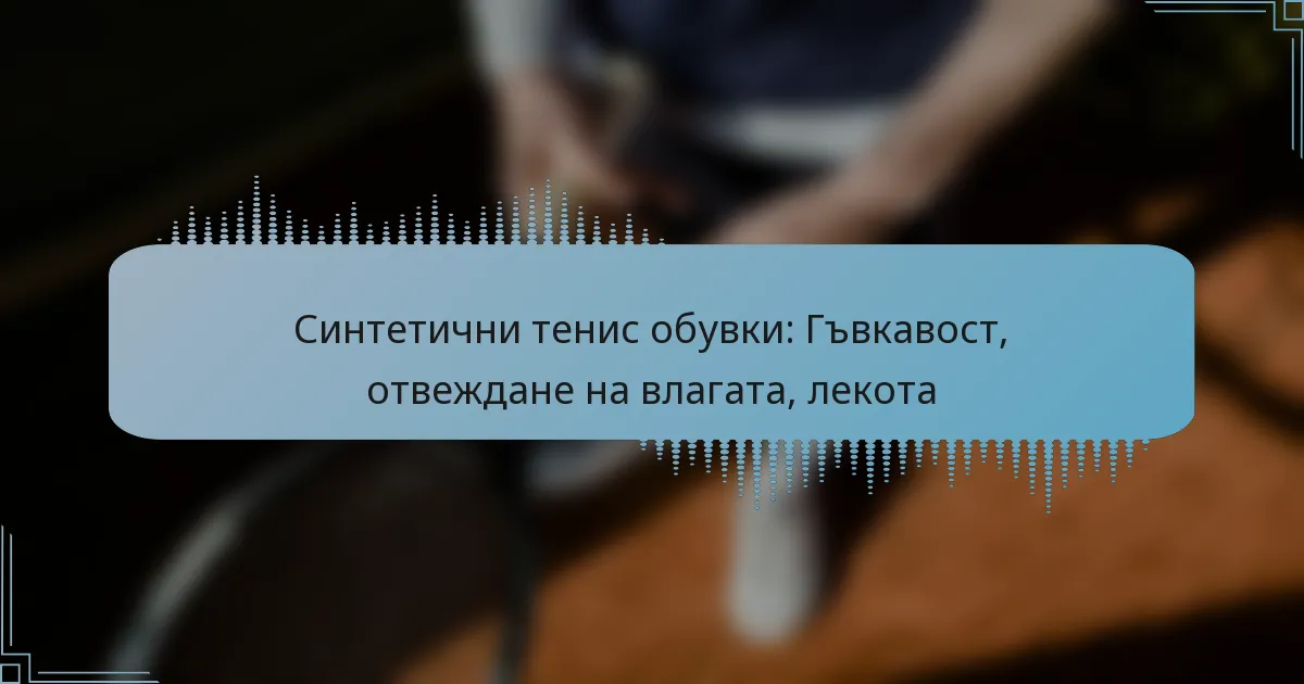 Синтетични тенис обувки: Гъвкавост, отвеждане на влагата, лекота